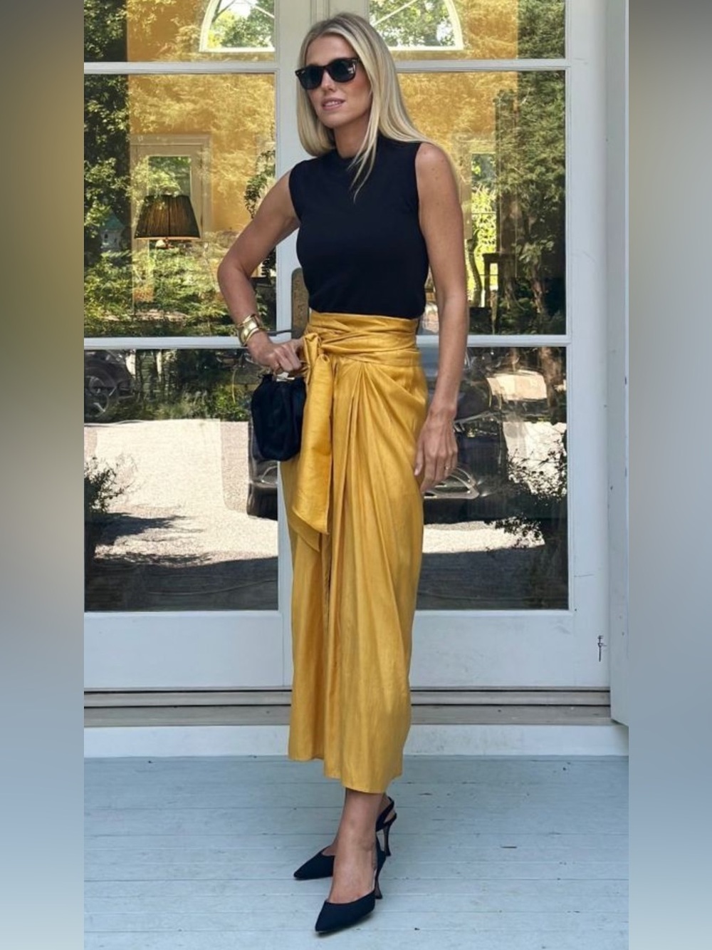 NWT Julia Amory Cartagena Skirt Saffron Dupioni Medium